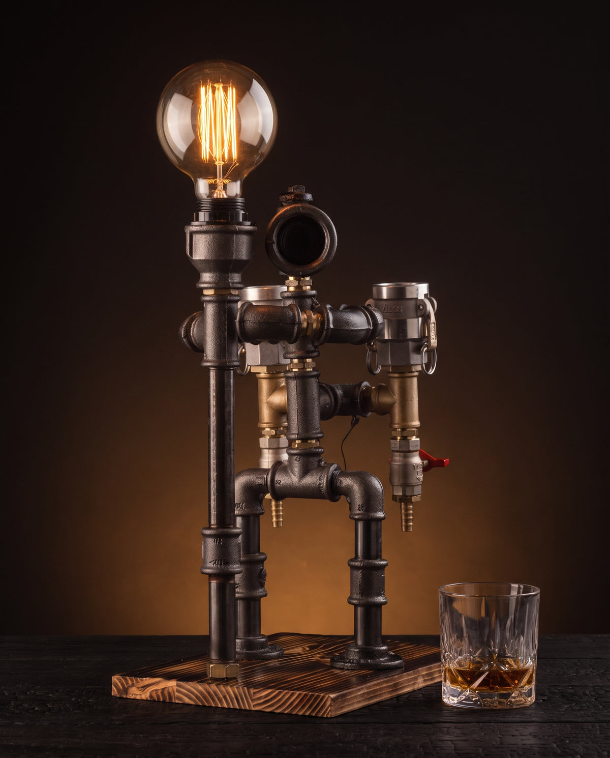 Prometheus Double Spirits Dispenser Lamp by IronPunky