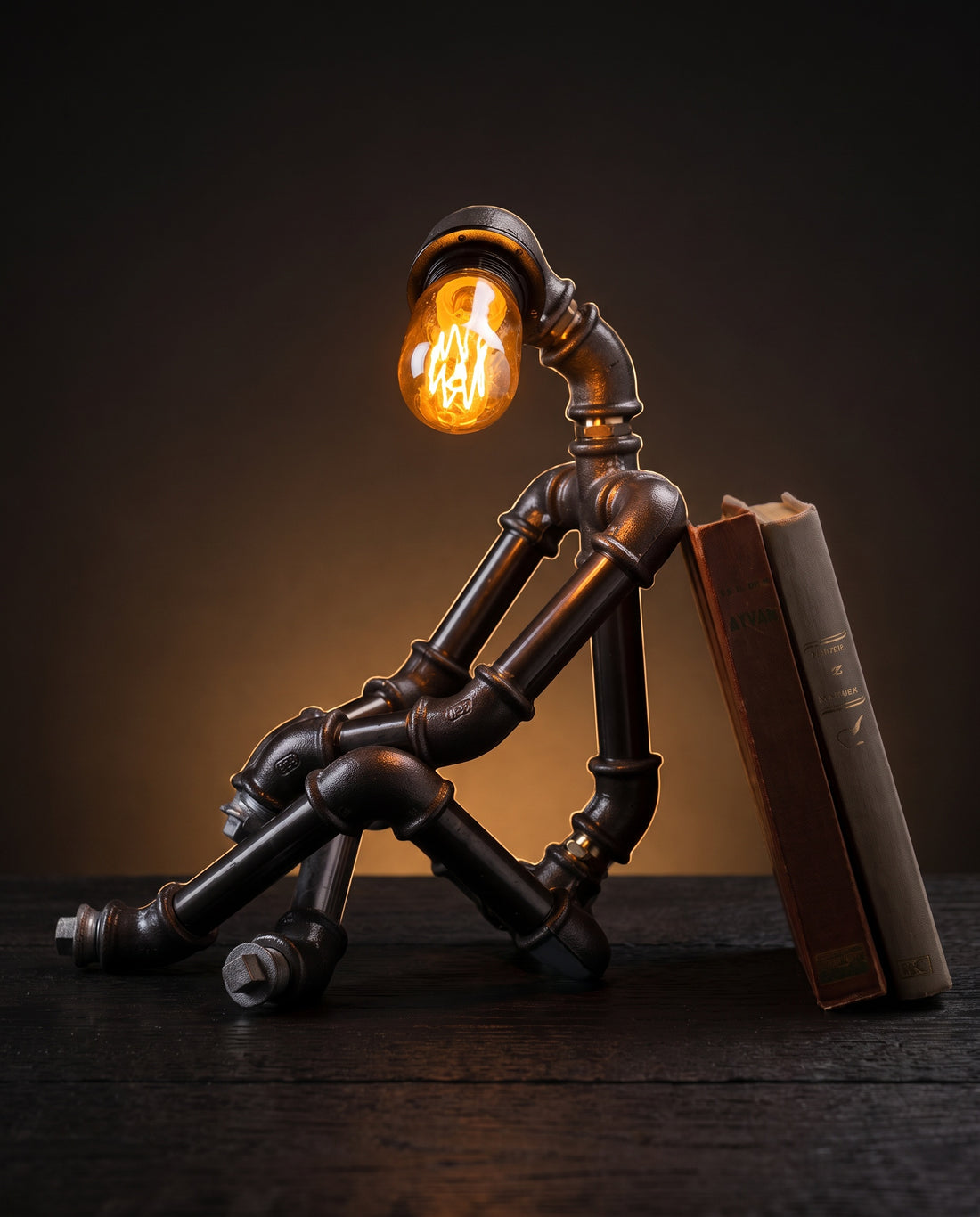 Mrs. Midnight Seated Figure Table Lamp by IronPunky