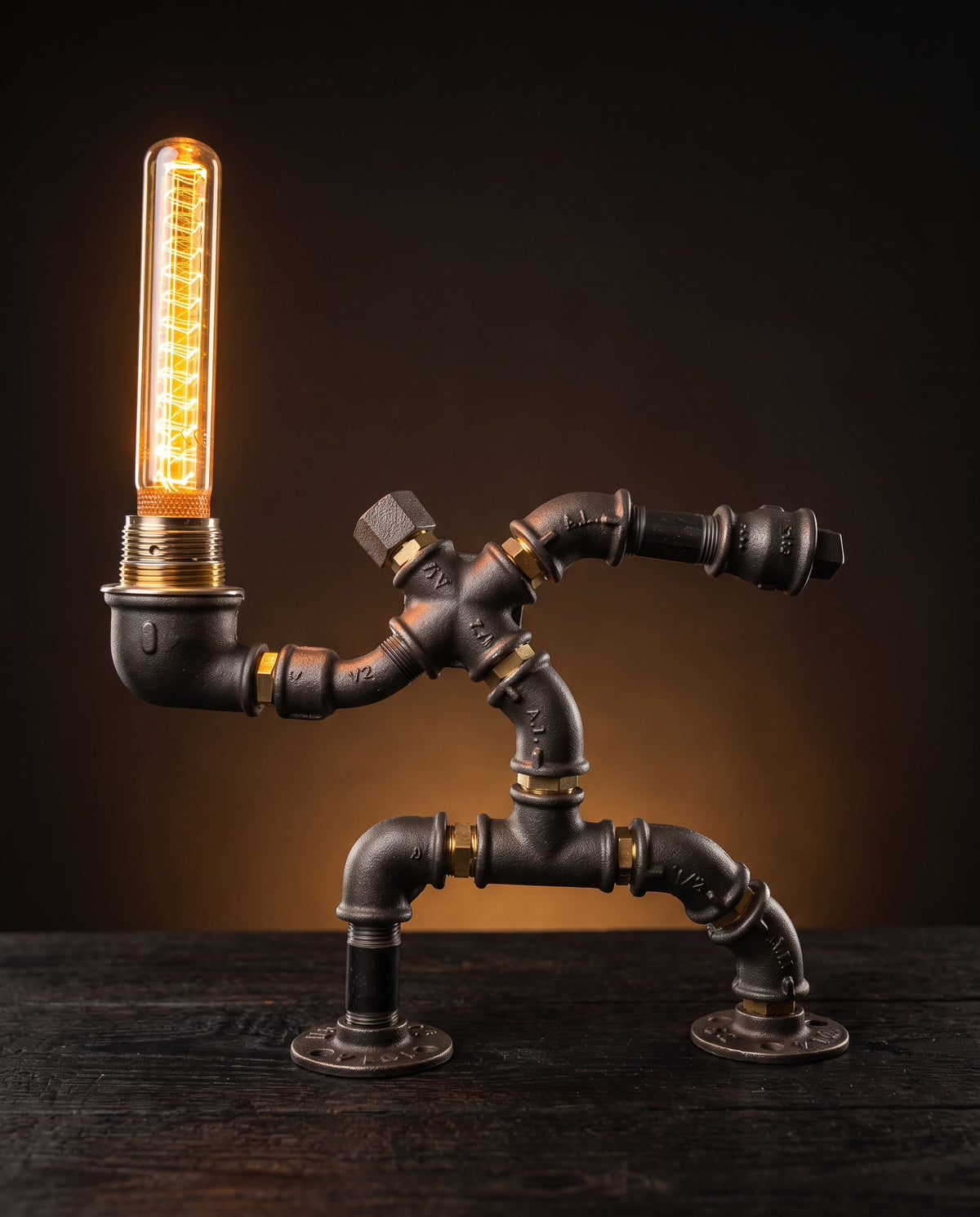 Hampelmann Pipe Figure Table Lamp by IronPunky