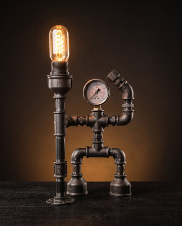Meister Edison Gauge Head Table Lamp by IronPunky