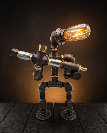 Der Soldat Military Pipe Table Lamp by IronPunky