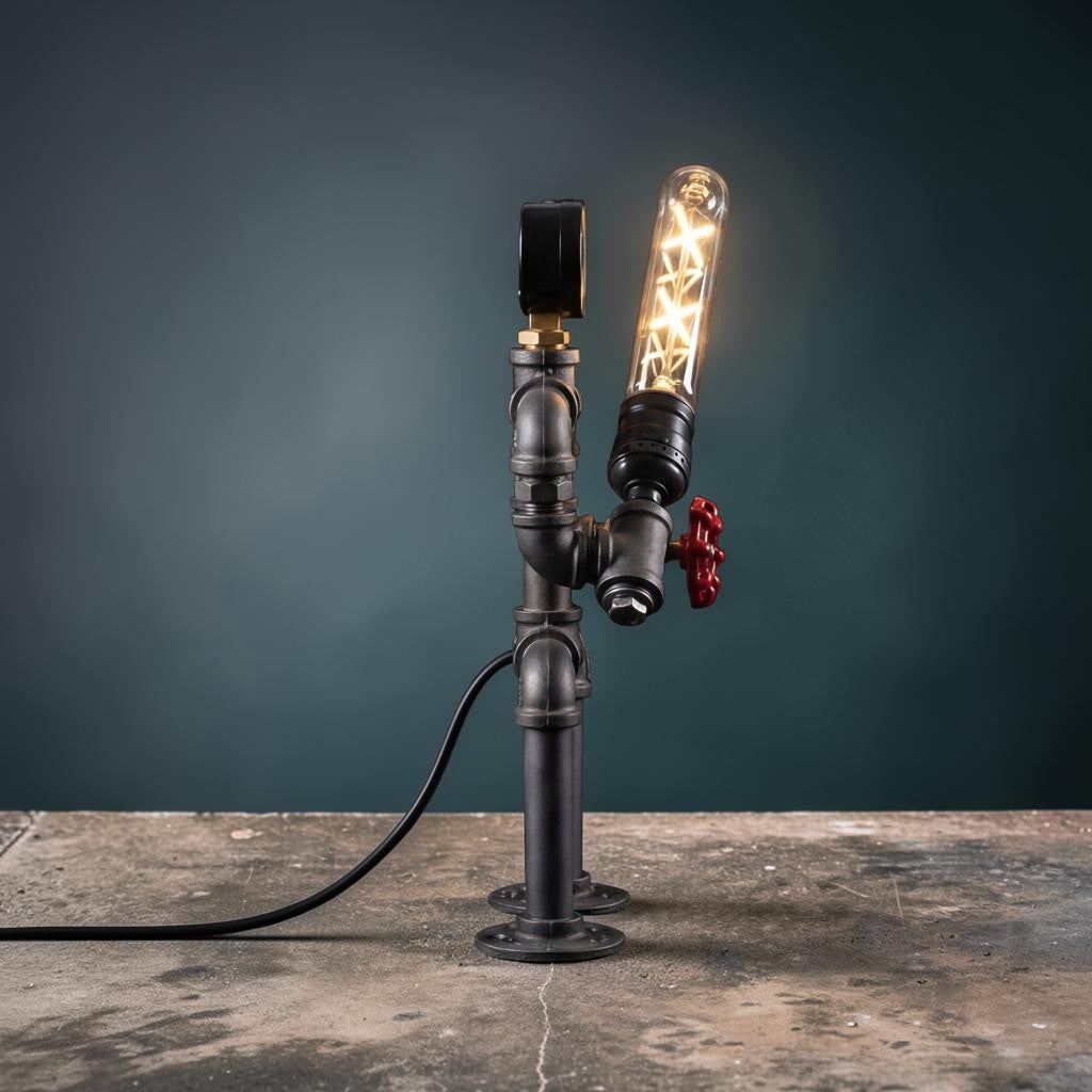 Funkenfried Industrial-Lampe mit Manometer