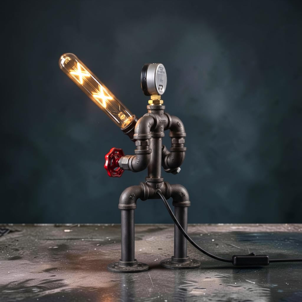 Funkenfried Industrial-Lampe mit Manometer