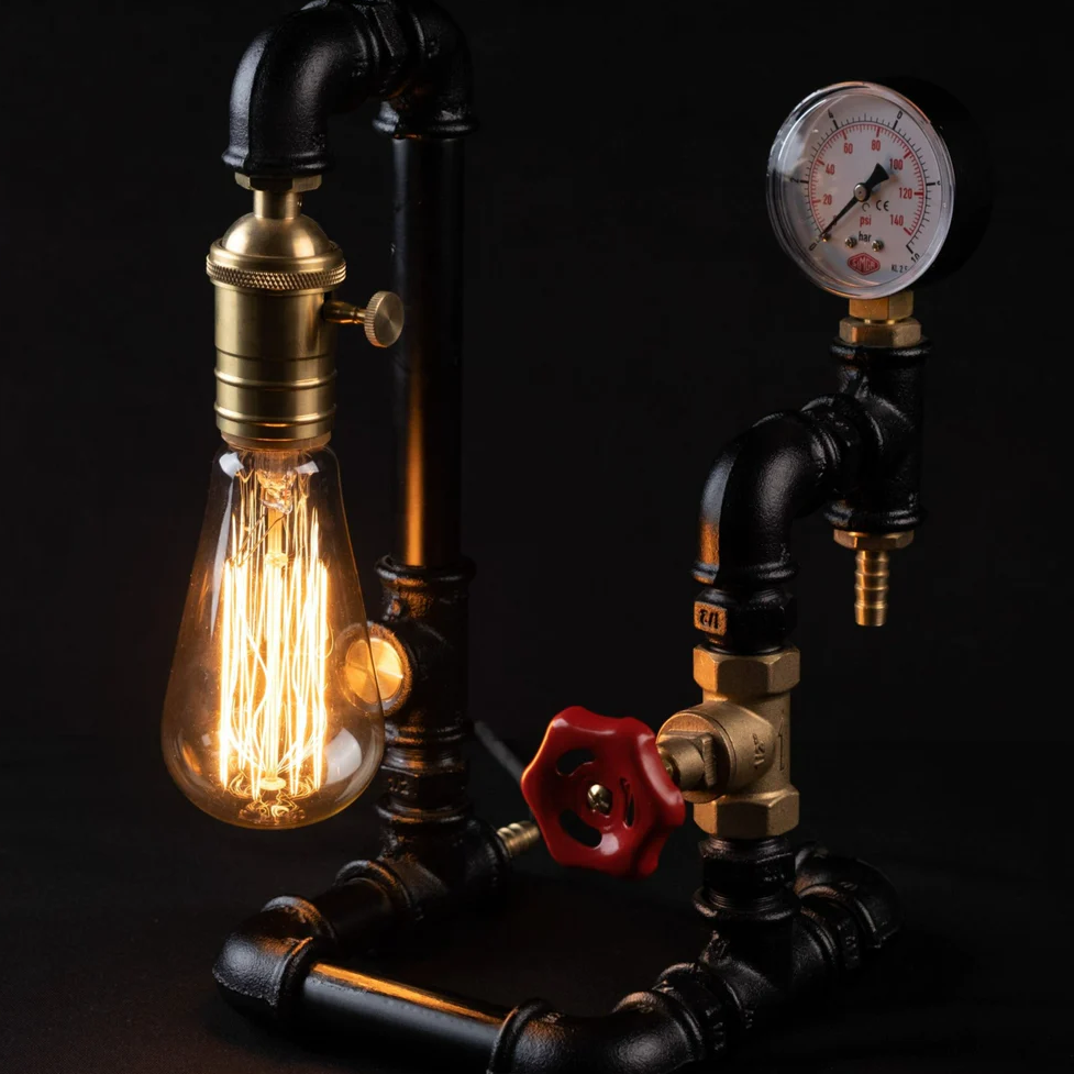 Manometer Tischlampendeko - IronPunky