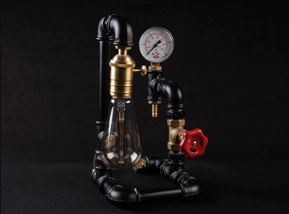 Manometer Tischlampendeko - IronPunky