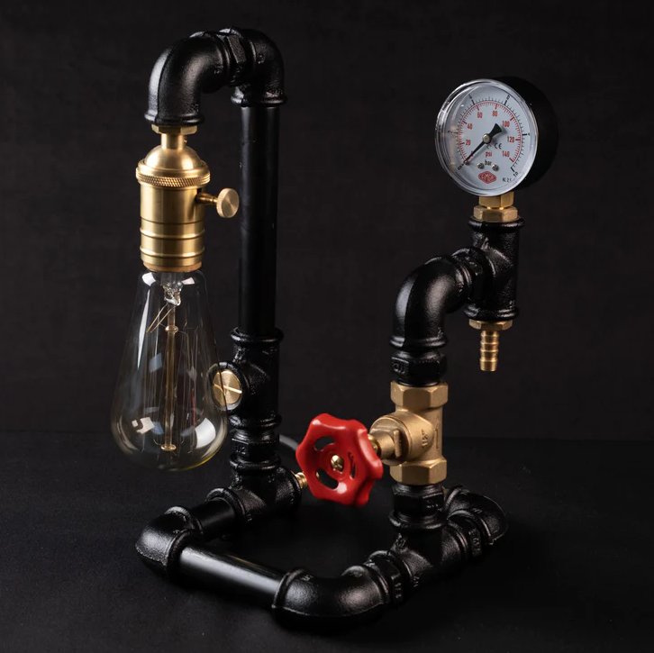 Manometer Tischlampendeko - IronPunky