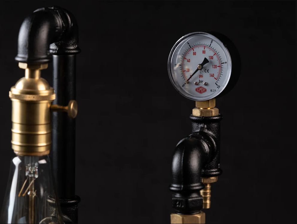 Manometer Tischlampendeko - IronPunky