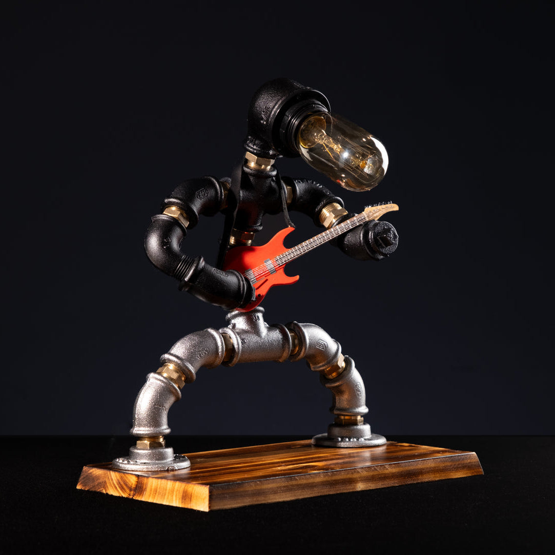Rockbert Guitarist Steampunk Table Lamp
