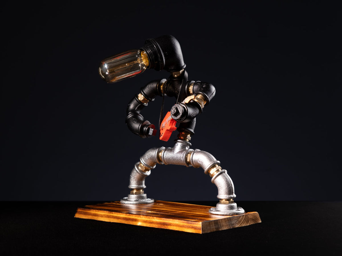 Rockbert Guitarist Steampunk Table Lamp