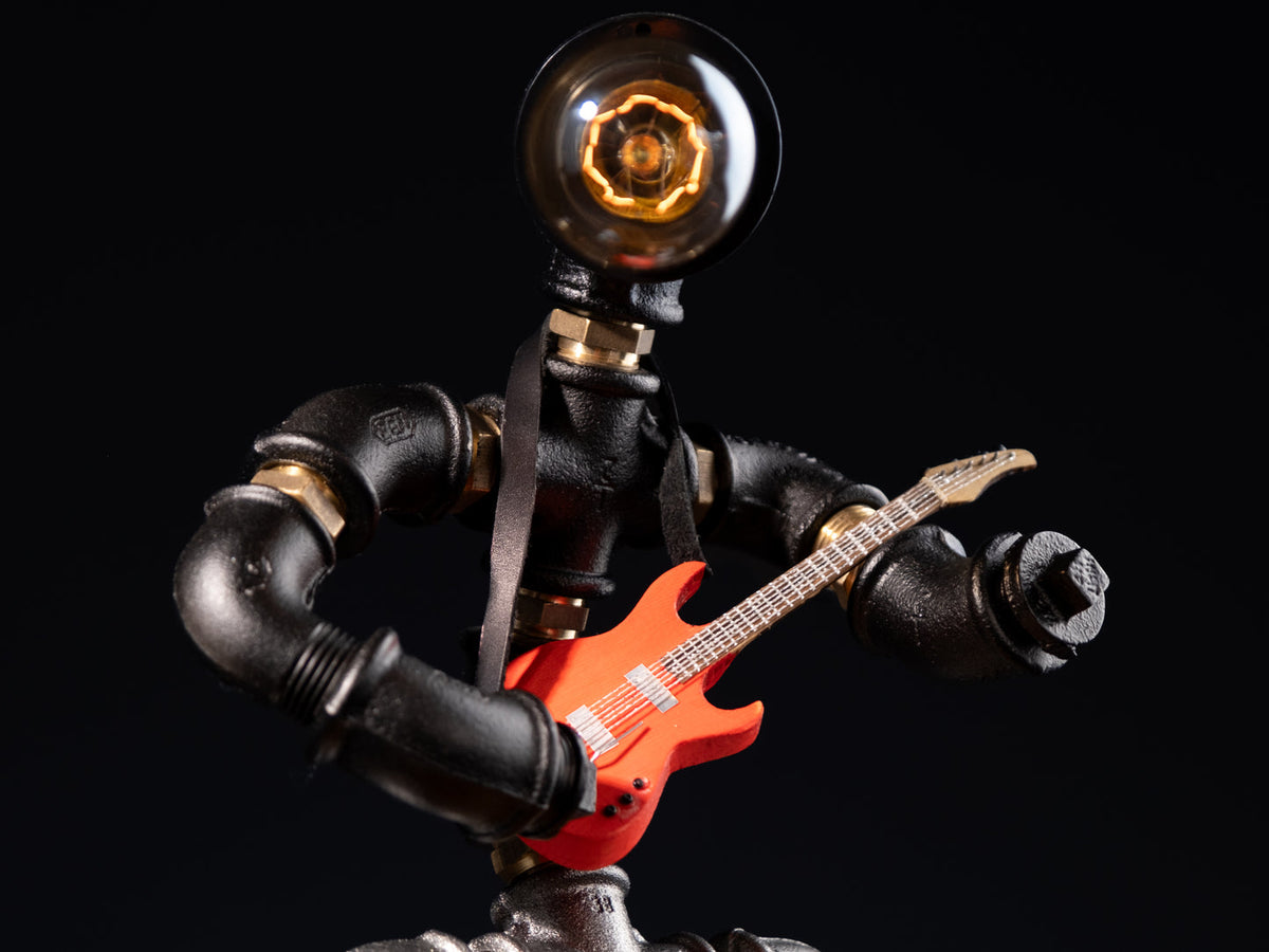 Rockbert Guitarist Steampunk Table Lamp