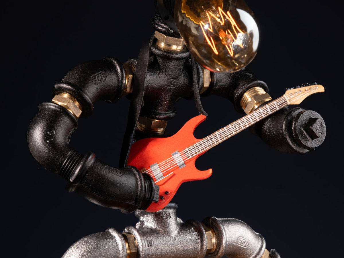 Rockbert Guitarist Steampunk Table Lamp