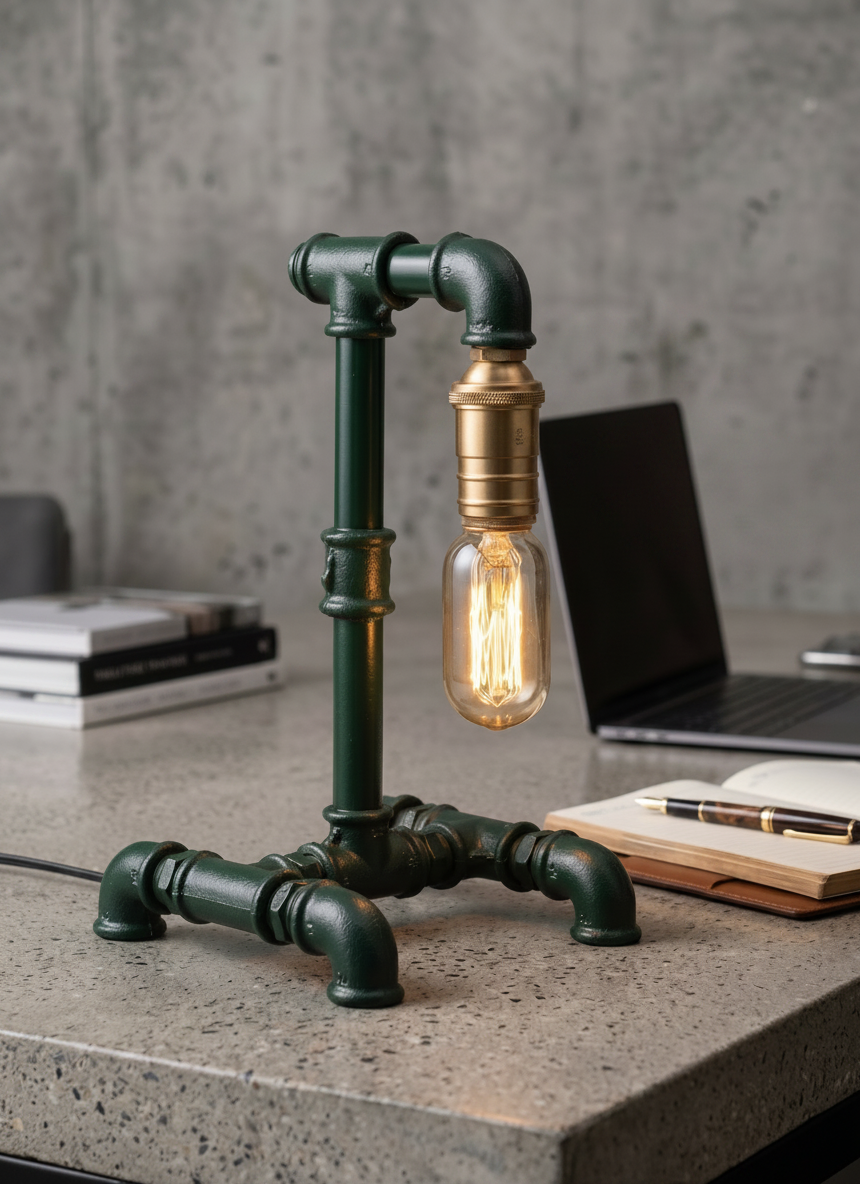 Glühfried Industrial Tischlampe aus Temperguss