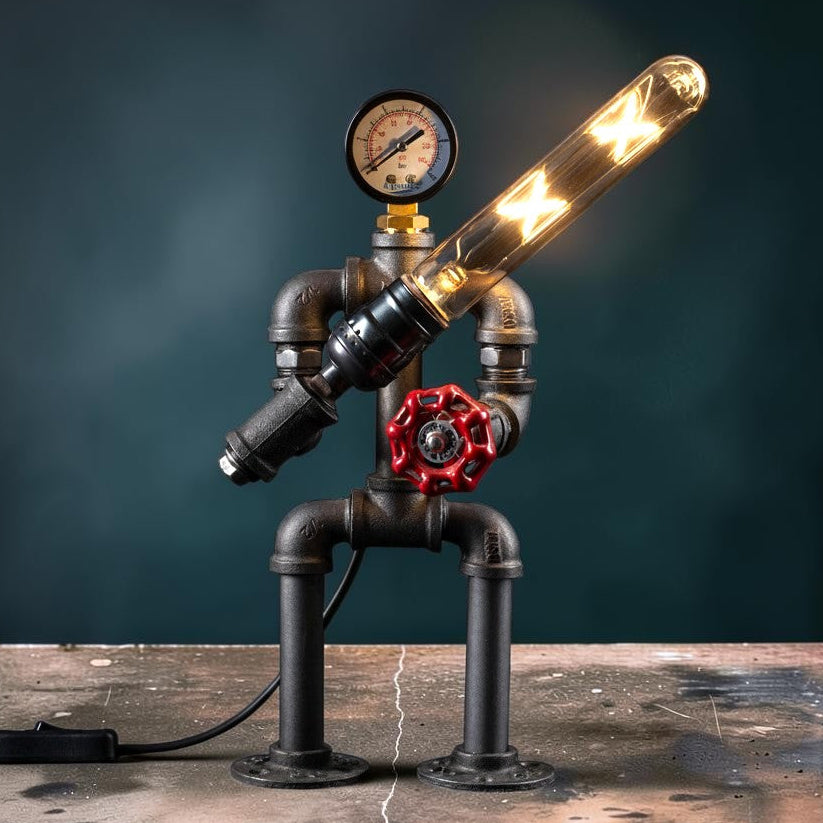 Funkenfried Industrial-Lampe mit Manometer