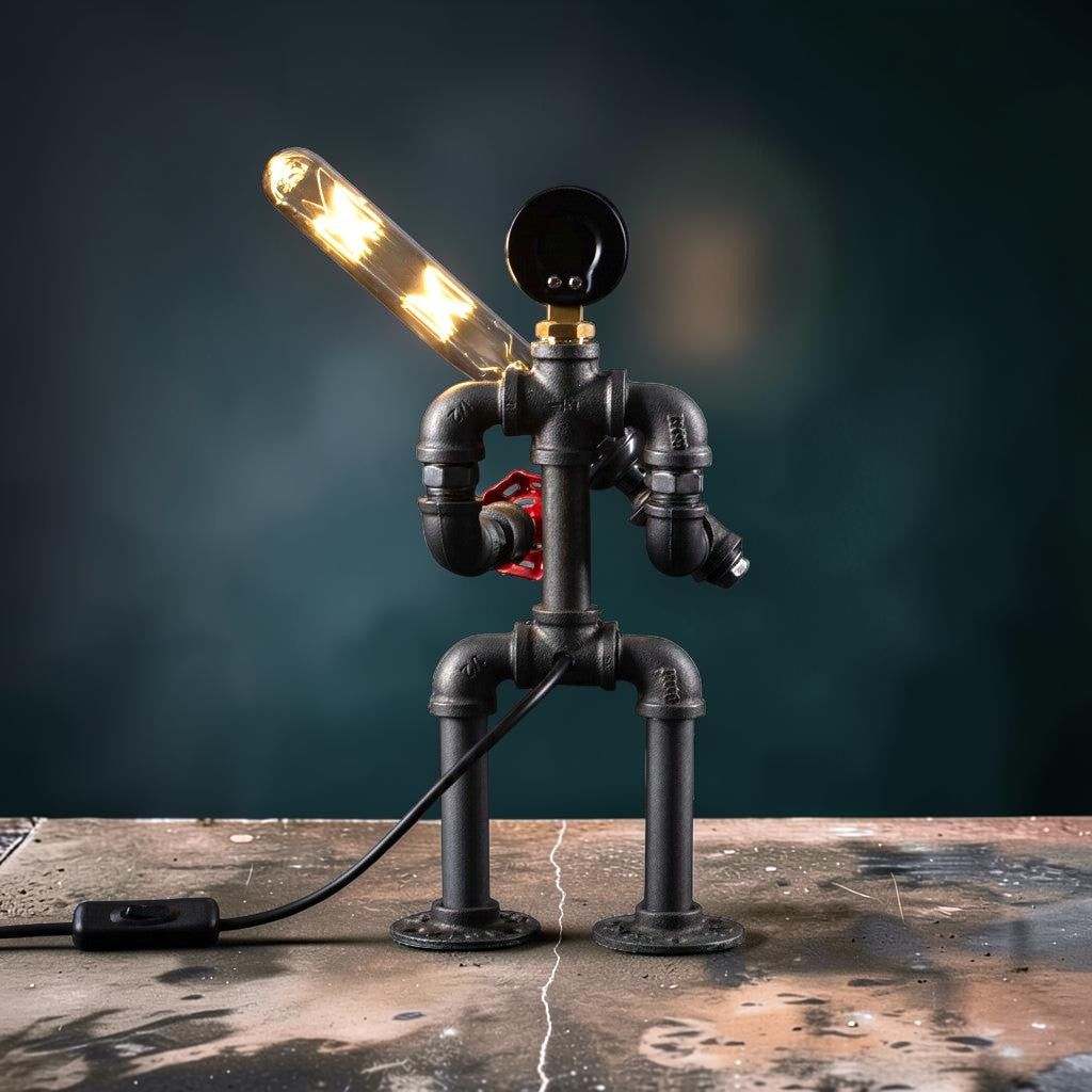 Funkenfried Industrial-Lampe mit Manometer