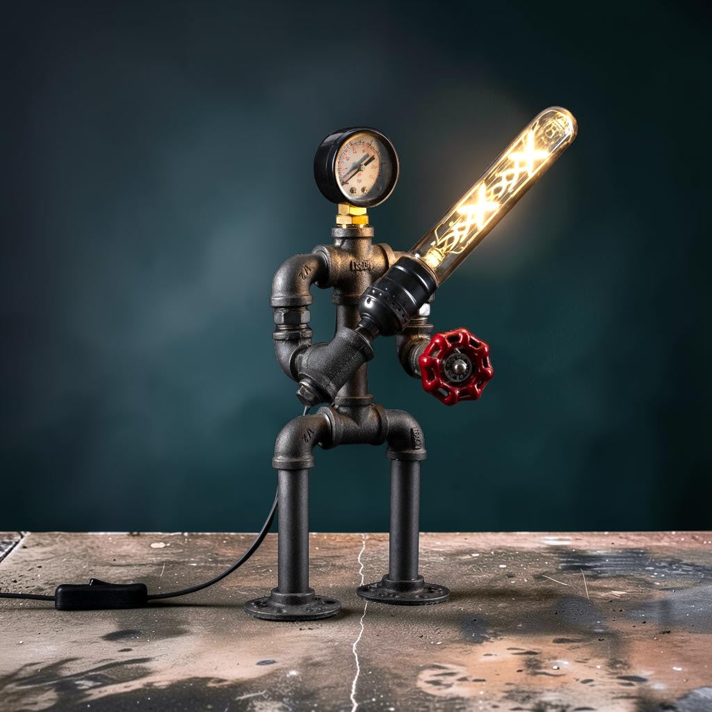 Funkenfried Industrial-Lampe mit Manometer