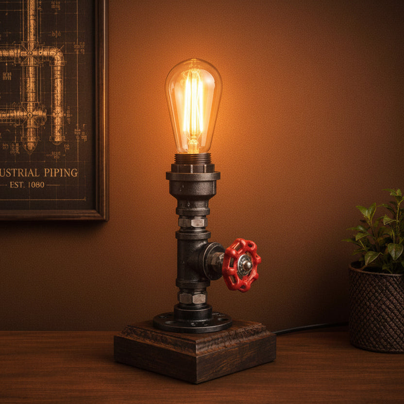 Druckfried kompakte Tischlampe mit Ventilrad